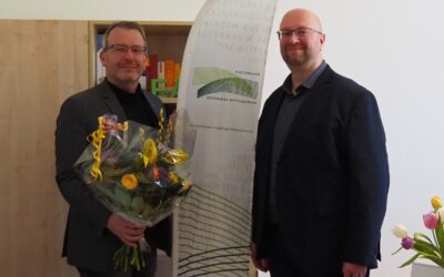 Landrat Sven Krüger begrüßt neuen Kultursekretär in Flöha